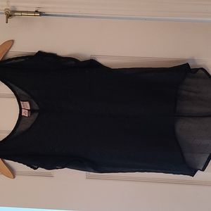 Slit sleeve top with high low